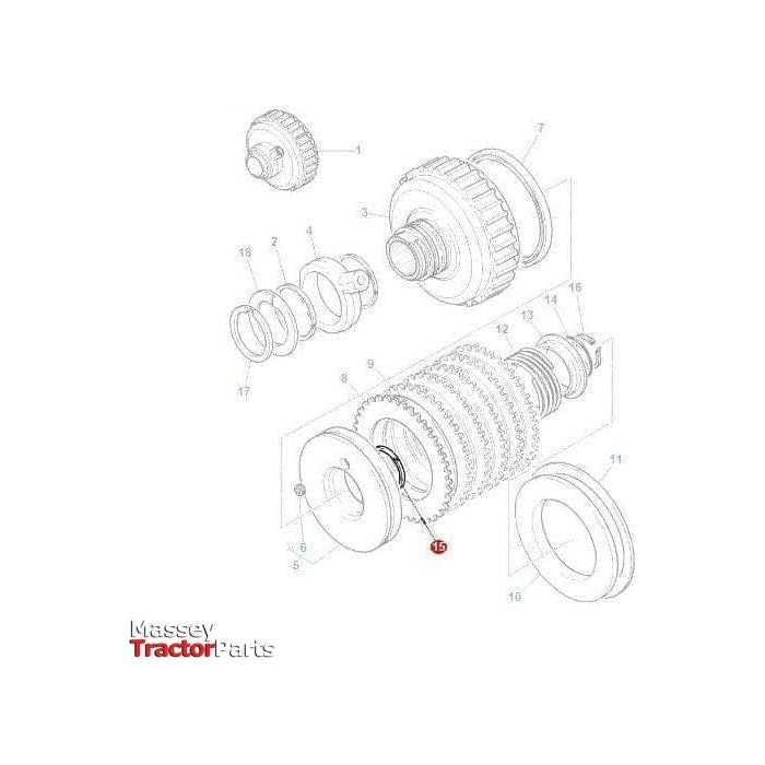 Massey Ferguson Piston Ring - 3699909M1 | OEM | Massey Ferguson parts | PTO-Massey Ferguson-Axles & Power Train,Farming Parts,Seals & Sealing Rings,Tractor Parts,Transmission