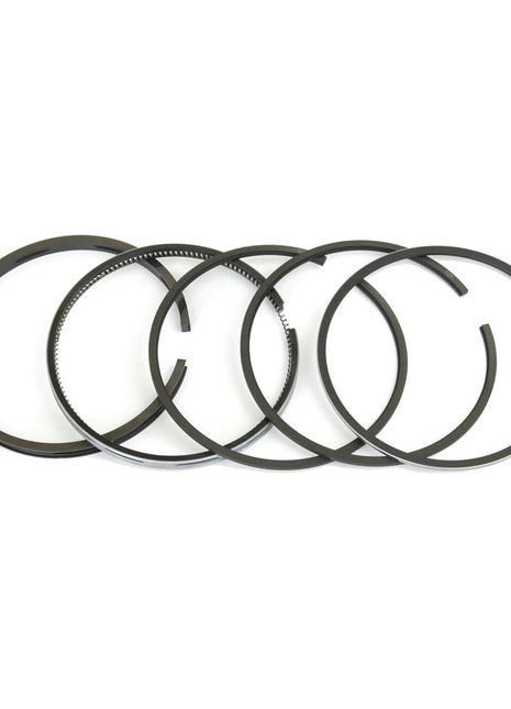 Five **Sparex** piston rings (**Sparex Part No. S.40423**) are arranged in a row on a white background, part of the Perkins build list.