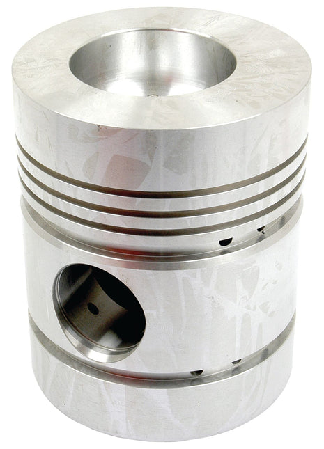 The Sparex Piston (Standard) - S.40412 is a metallic piston featuring visible grooves, a hollow central cavity, and an optimal compression height, commonly used in engines.