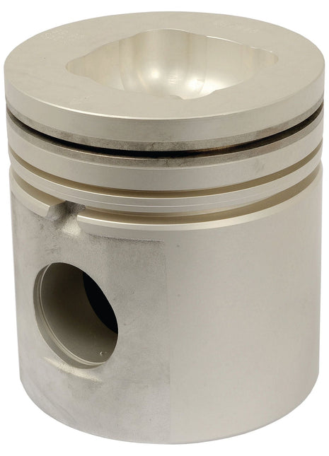 The Sparex Piston (Standard) - S.42937 is a single, metallic piston featuring grooves and a central hole, designed for use in internal combustion engines. Its length is specified for various engine configurations, and the top surface includes a recessed area.