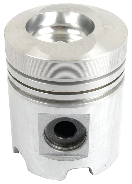 The Sparex Standard Piston (S.69943) is a shiny, cylindrical component with ridged rings and a hollow opening near its base, specifically designed for internal combustion engines. Its precise compression height ensures optimal performance within the specified bore diameter.