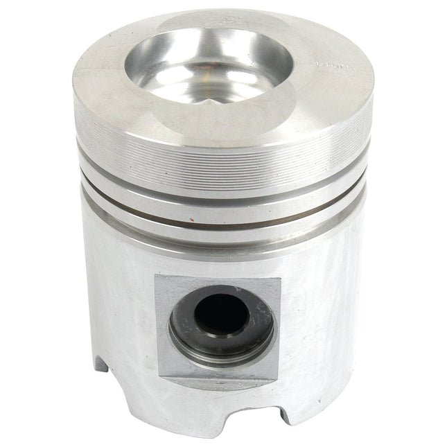 The Sparex Standard Piston (S.69943) is a shiny, cylindrical component with ridged rings and a hollow opening near its base, specifically designed for internal combustion engines. Its precise compression height ensures optimal performance within the specified bore diameter.