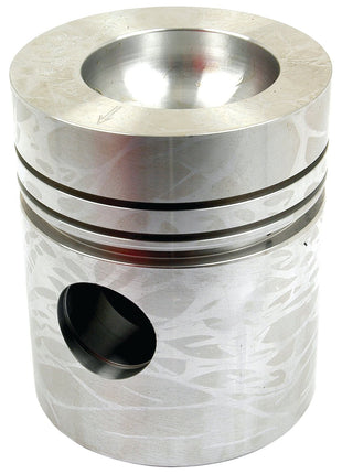 The Sparex Piston (Std.) - S.41540 is a metallic piston with two ring grooves and a central opening, featuring a slightly domed top and cylindrical body, perfectly designed to match the bore diameter.