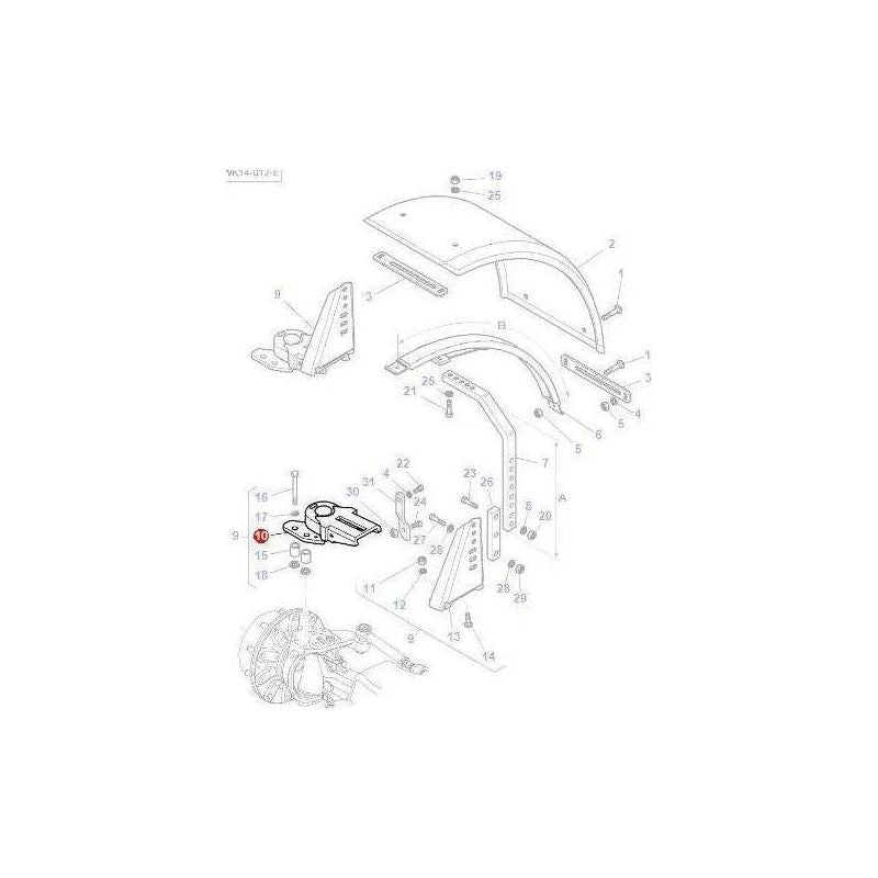 Massey Ferguson Pivot L/H - 4273669M2 | OEM | Massey Ferguson parts | Cab Interior-Massey Ferguson-Axles & Power Train,Farming Parts,Mudguards,Tractor Parts,Wheels & Mudguards