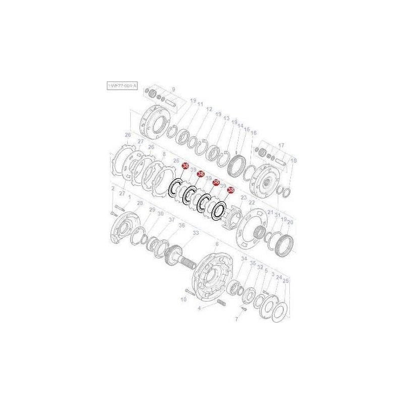 Massey Ferguson Power Shuttle Disc - 3617347M1 | OEM | Massey Ferguson parts | Clutch-Massey Ferguson-Axles & Power Train,Clutch Plates,Clutches & Flywheels,Farming Parts,Tractor Parts