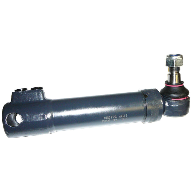 The Sparex Power Steering Cylinder, part number S.43773, is a metallic hydraulic component designed with mounting holes on one end and a threaded connector on the other. It is used in mechanical applications for models such as the Massey Ferguson 240.