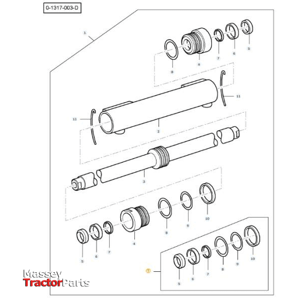 Massey Ferguson Power Steering Pump Seal Kit - 3488643M91 | OEM | Massey Ferguson parts | Steering Pumps & Reservoirs-Massey Ferguson-4WD Parts,Axles & Power Train,Farming Parts,Front Axle & Steering,Tractor Parts