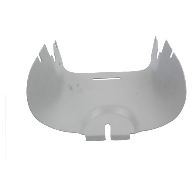 The Sparex PTO Guard (Part No. S.67589) is a white, curved plastic component with several cutouts and notches on its edges, specifically designed for use with Ford and New Holland machinery.