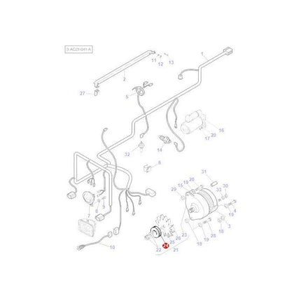 Pulley - 1695617M1 - Massey Tractor Parts