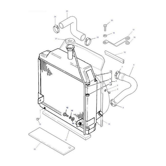 Radiator - 3700447M92 - Massey Tractor Parts