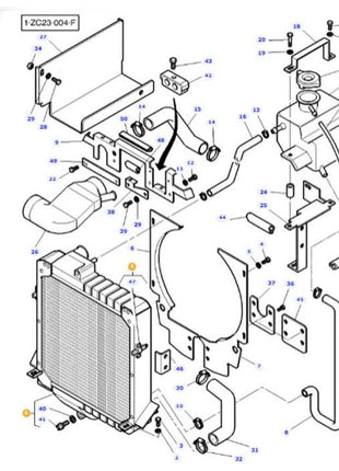 Radiator - 3786444M1 - Massey Tractor Parts