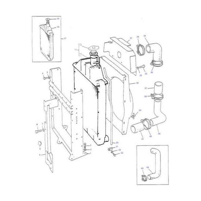 Radiator - 897358M4 - Massey Tractor Parts