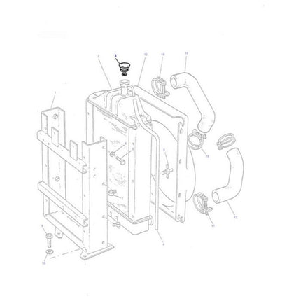 Radiator Cap - 1874445M93 - Massey Tractor Parts