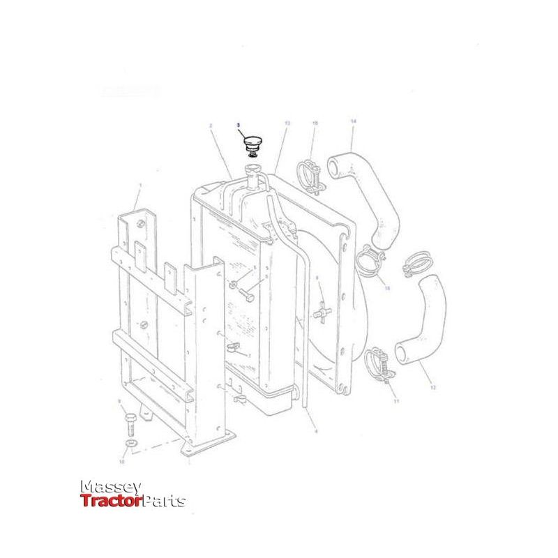 Massey Ferguson Radiator Cap - 1874445M93 | OEM | Massey Ferguson parts | Radiator Caps-Massey Ferguson-Cooling Parts,Engine & Filters,Farming Parts,Radiator Caps,Tractor Parts