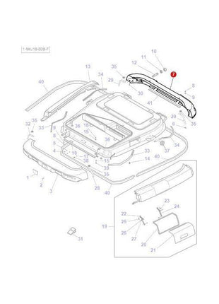 Rear Roof Cladding - 3786695M93 - Massey Tractor Parts