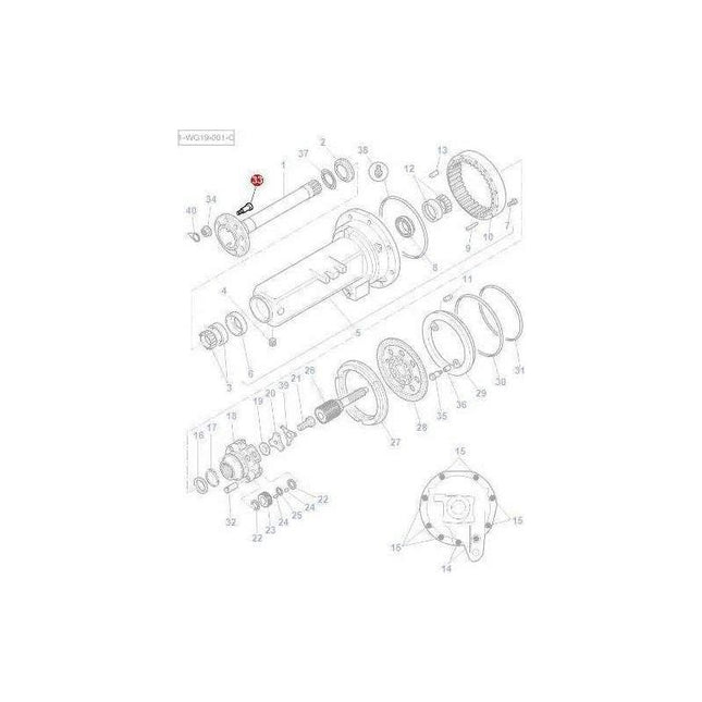 Massey Ferguson Rear Wheel Stud - 4307203M1 | OEM | Massey Ferguson parts | Wheel Studs-Massey Ferguson-Axles & Power Train,Bolts & Nuts,Massey Tractor Parts,Tractor Parts,Wheel Studs,Wheels & Mudguards