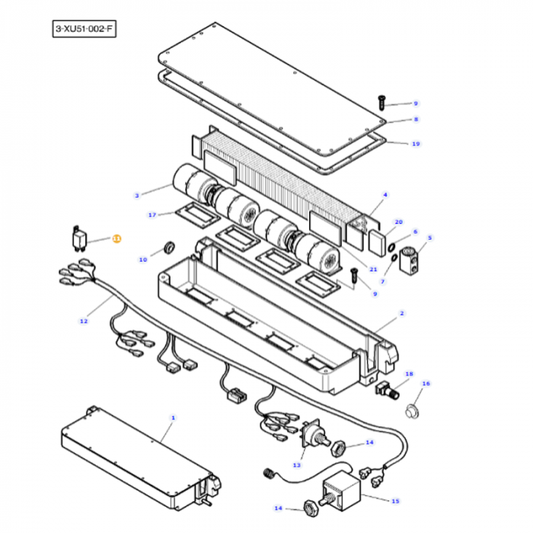 Relay 12V - 3901509M1 / ACW0801040 / ACX3458080 - Massey Tractor Parts