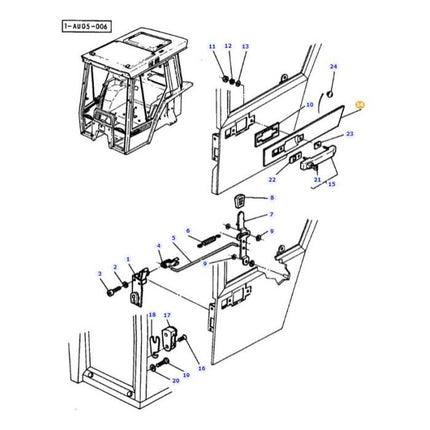Right Cab Door Lock Band - 3385297M2 - Massey Tractor Parts