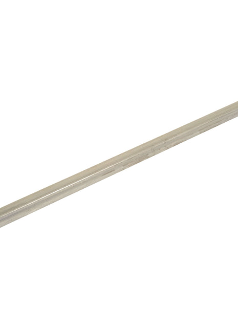 A long, cylindrical metal rod with a smooth surface lies horizontally against a white background, reminiscent of the sleek design seen in the Sparex Rilsan® Coated PTO Tube - Lemon Profile, Length: 1M (1G) - S.50697.