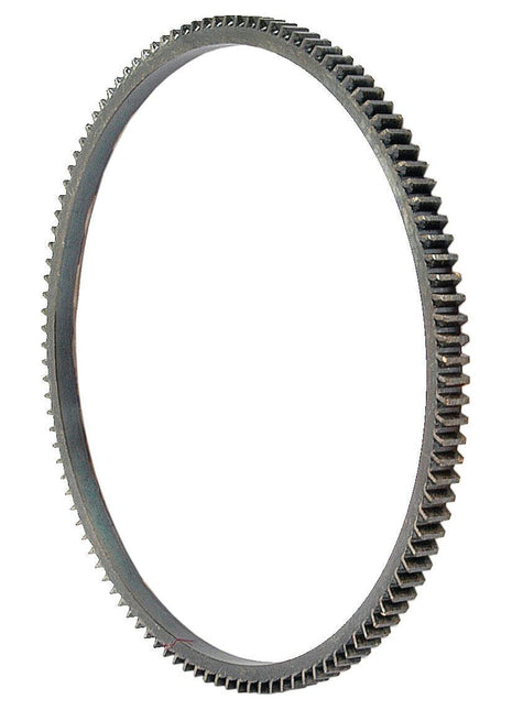 The Sparex Ring Gear - S.43269, a circular metallic gear with evenly spaced teeth around its perimeter, showcases an impressive gear width and is viewed on a plain white background.