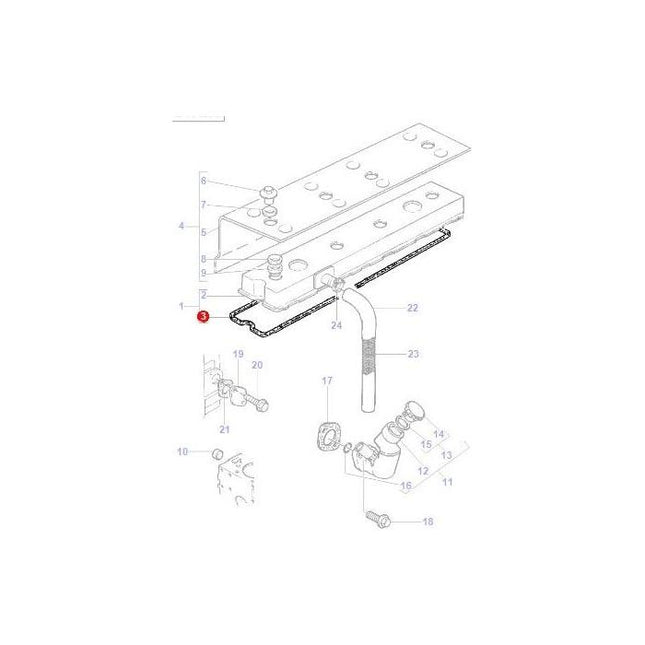 Rocker Cover Gasket - 4224398M1 - Massey Tractor Parts