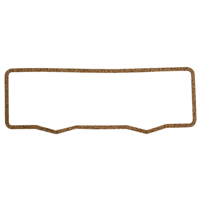 A Sparex Rocker Cover Gasket - 4 Cyl. (Part No. S.40628), crafted from cork material with a textured surface and a slightly uneven bottom edge, is designed for sealing components in Massey Ferguson machinery.
