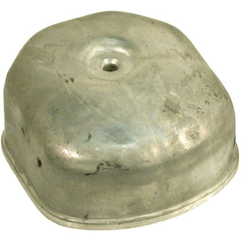 A weathered and scratched metallic, dome-shaped Rocker Cover with a central hole, ideal for Deutz-Fahr machinery, available as Sparex Part No. S.37982 from the Sparex brand.