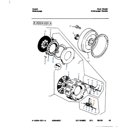 Roll Pin 3x24 - 1440389X1 - Massey Tractor Parts