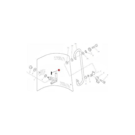 Roll Pin 5mm x 12mm - 1440396X1 - Massey Tractor Parts