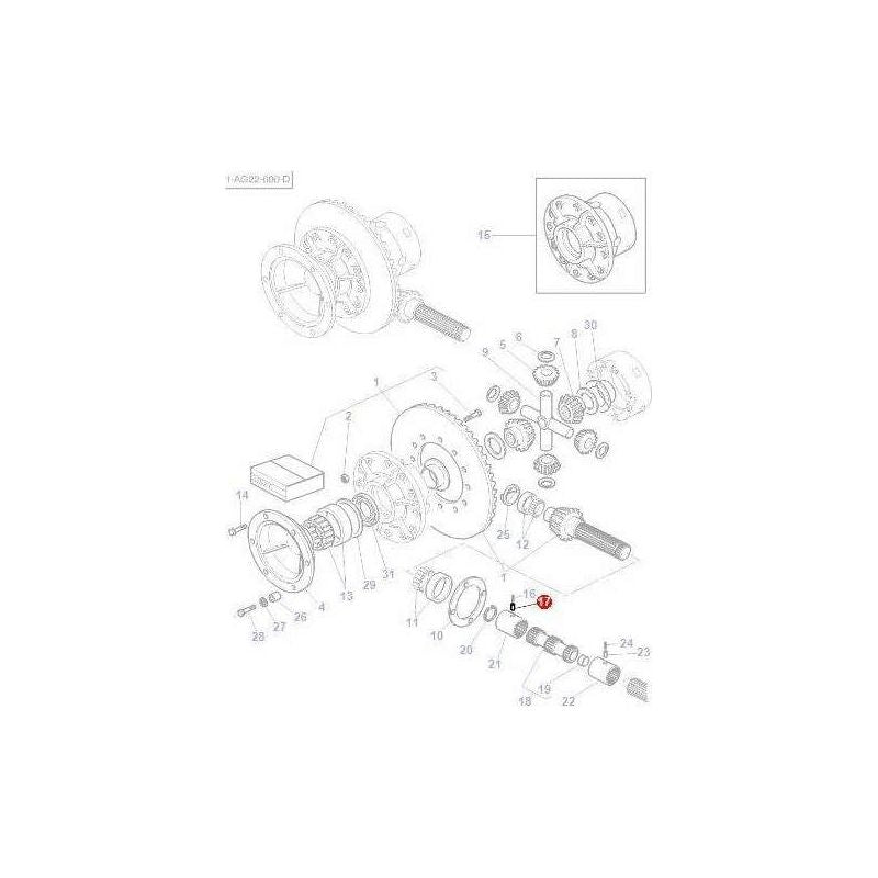 Massey Ferguson Roll Pin Differential - 339249X1 | OEM | Massey Ferguson parts | Axles & Power Transmission-Massey Ferguson-Axles & Power Train,Farming Parts,Rear Axle,Rear Differential Parts,Tractor Parts