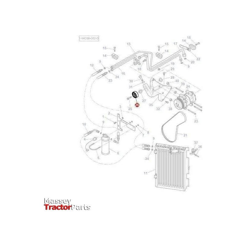 Massey Ferguson Roller Assy - 4270319M2 | OEM | Massey Ferguson parts | Cab Interior-Massey Ferguson-Cabin & Body Panels,Farming Parts,Paint,Paint Accessories,Rollers,Tractor Parts,Workshop & Merchandising
