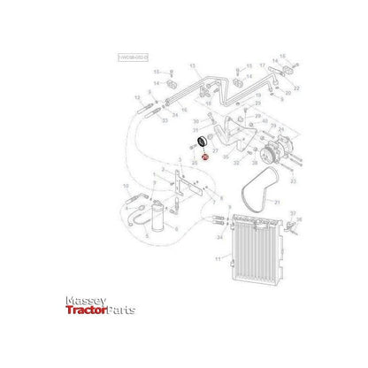 Massey Ferguson Roller Assy - 4270319M2 | OEM | Massey Ferguson parts | Cab Interior-Massey Ferguson-Cabin & Body Panels,Farming Parts,Paint,Paint Accessories,Rollers,Tractor Parts,Workshop & Merchandising