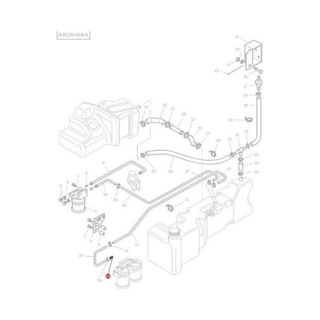 Rubber Olive - 376527X1 - Massey Tractor Parts