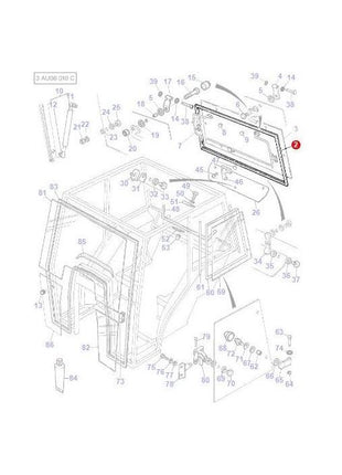 Rubber Rear Window - 3476186M1 - Massey Tractor Parts