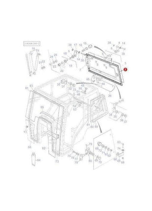 Massey Ferguson Rubber Rear Window - 3476186M1 | OEM | Massey Ferguson parts | Cab Trim-Massey Ferguson-Cab Glass & Glazing Tools,Cabin & Body Panels,Farming Parts,Rear,Tractor Parts