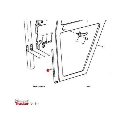 Rubber Seal - 917418M2 | Massey Parts-Massey Ferguson-Cabin & Body Panels,Farming Parts,Tractor Parts