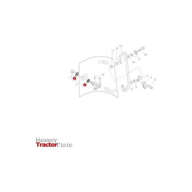 Massey Ferguson Rubber Washer Side Window - 3478052M1 | OEM | Massey Ferguson parts | Cab Trim-Massey Ferguson-Cab Glass & Glazing Tools,Cabin & Body Panels,Farming Parts,Tractor Parts