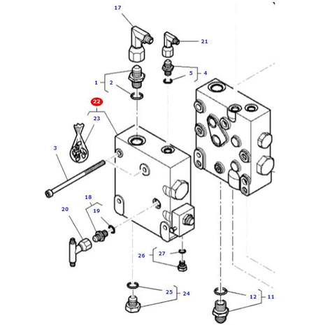Massey Ferguson Safety Valve - 4301381M1 | OEM | Massey Ferguson parts | Hydraulic Pumps-Massey Ferguson-Farming Parts,Hydraulic Valves,Hydraulics,Relief Valves,Tractor Parts