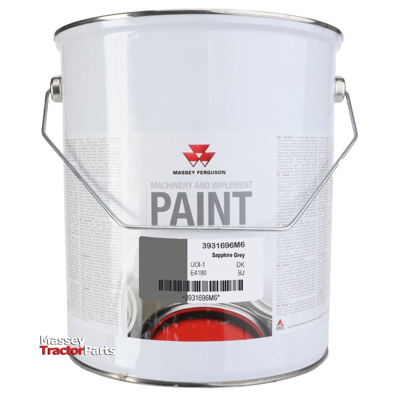 Sapphire Grey Paint 5lts - 3931696M6 - Massey Tractor Parts