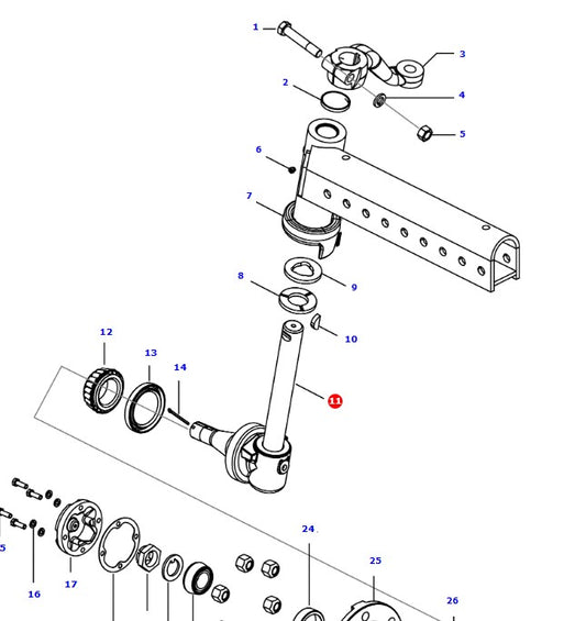 AGCO Right Hand Steering Knuckle OEM Axle Support | 6287928M91 Genuine