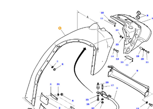 AGCO | Fender, Left, 721 Mm - 3786913P2 - 3786913M3