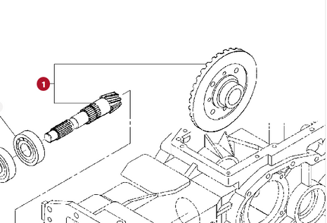 Transmission Gear for MF 1529, 1532, 1532H | 6253261M93 OEM Part