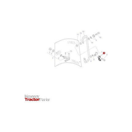 Screw Cap Window Mechanism - 3902129M1 - G481810012010 | OEM |  parts | Cab Trim-Massey Ferguson-