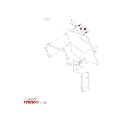 Massey Ferguson Screw Rear Window - 3813589M1 | OEM | Massey Ferguson parts | Rear-Massey Ferguson-Cab Glass & Glazing Tools,Cabin & Body Panels,Farming Parts,Rear,Tractor Parts