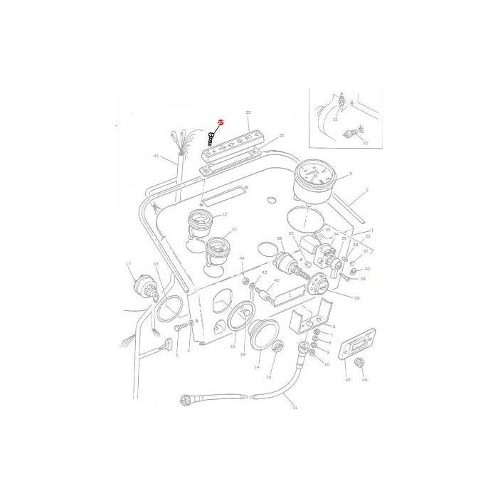 Screw Warning Light - 377245X1 - Massey Tractor Parts