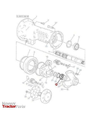 Massey Ferguson Seal - 3699800M2 | OEM | Massey Ferguson parts | Axles & Power Transmission-Massey Ferguson-Axles & Power Train,Farming Parts,Rear Axle,Seals,Seals & Gaskets,Tractor Parts