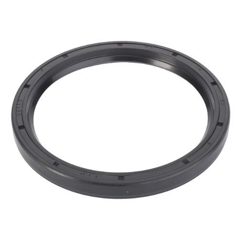 A black rubber oil seal displaying embossed numbers and letters on its surface, set against a white background. This specific piece is the AGCO Massey Ferguson - Seal - 3907655M1, designed for high compatibility and efficiency with the Massey Ferguson 5400 Series.