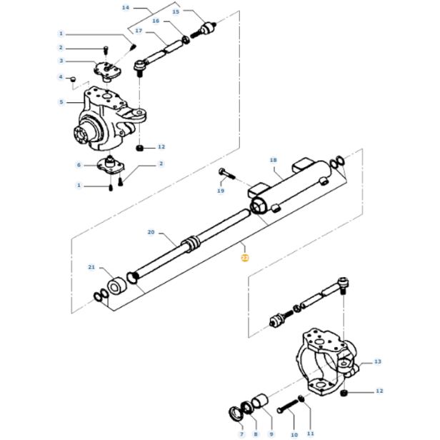 Seal Kit Steering Cylinder 4WD - 061233R1 - Massey Tractor Parts