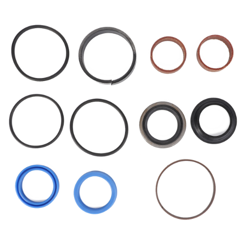 AGCO’s Massey Ferguson Seal Kit Steering Cylinder 4WD (part number 3484327M92) includes various rubber and metal o-rings and seals, commonly used in Massey Ferguson tractor parts, arranged in a grid on a white background.