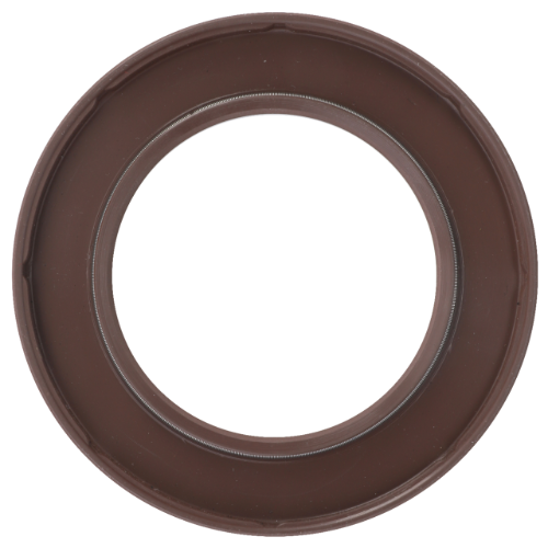 A close-up image of the AGCO Massey Ferguson Seal Rear Axle (product number 3582195M1), featuring a dark brown rubber or plastic circular ring with an inner metallic ring, commonly used in Massey Ferguson 3600 Series tractor parts.